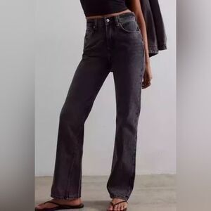 Free People Xena High Rise Slim Straight Jeans